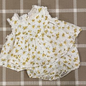 Little Cotton Clothes girls yellow floral set